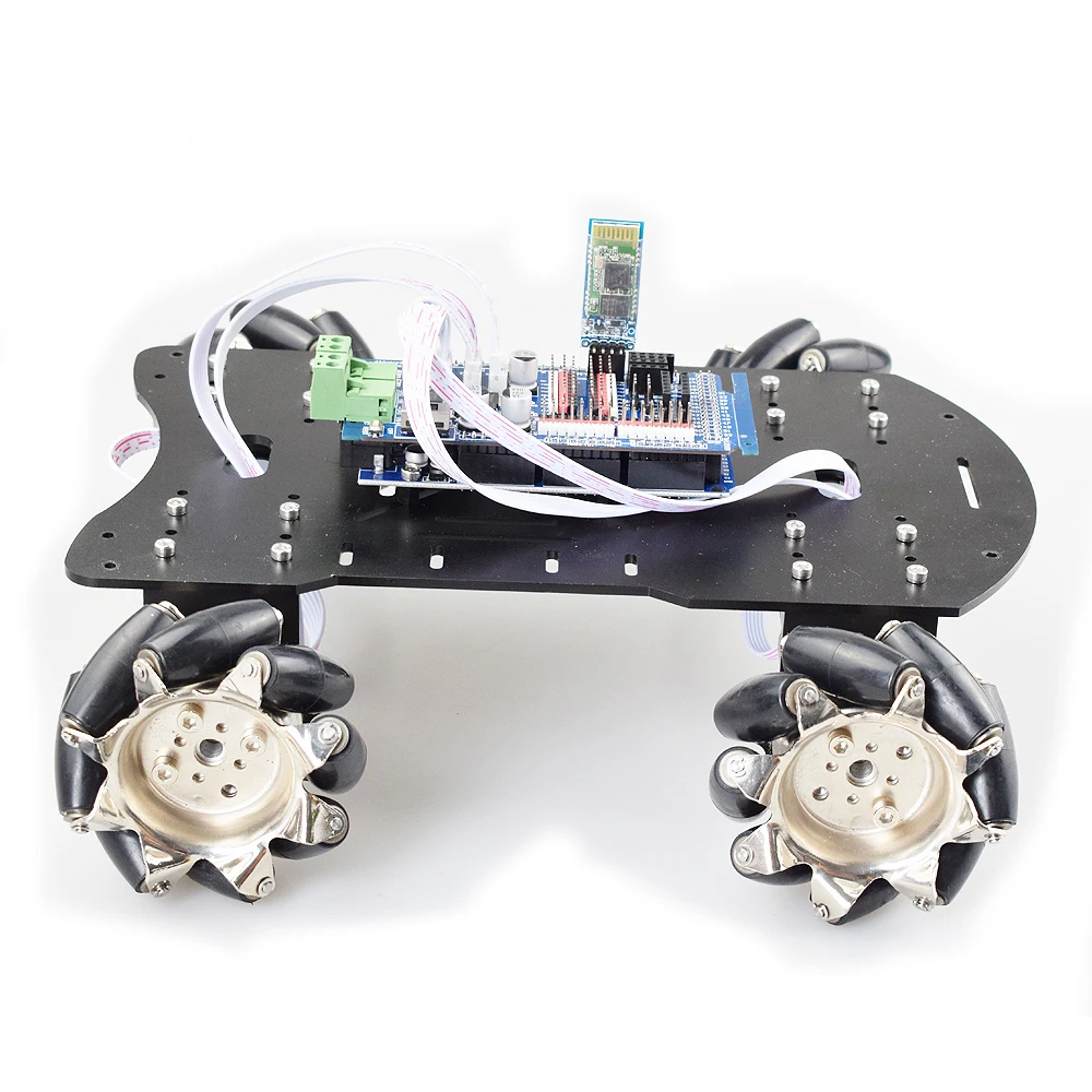 Todo o Metal Chassis do Carro Plataforma com dc Motor para Arduino Grande Carga Mecanum Roda Omni Robô Kit 12 v Codificador Faça Você Mesmo Projeto 20 kg 4wd 5 metal mecanum roda omni robô chassis do