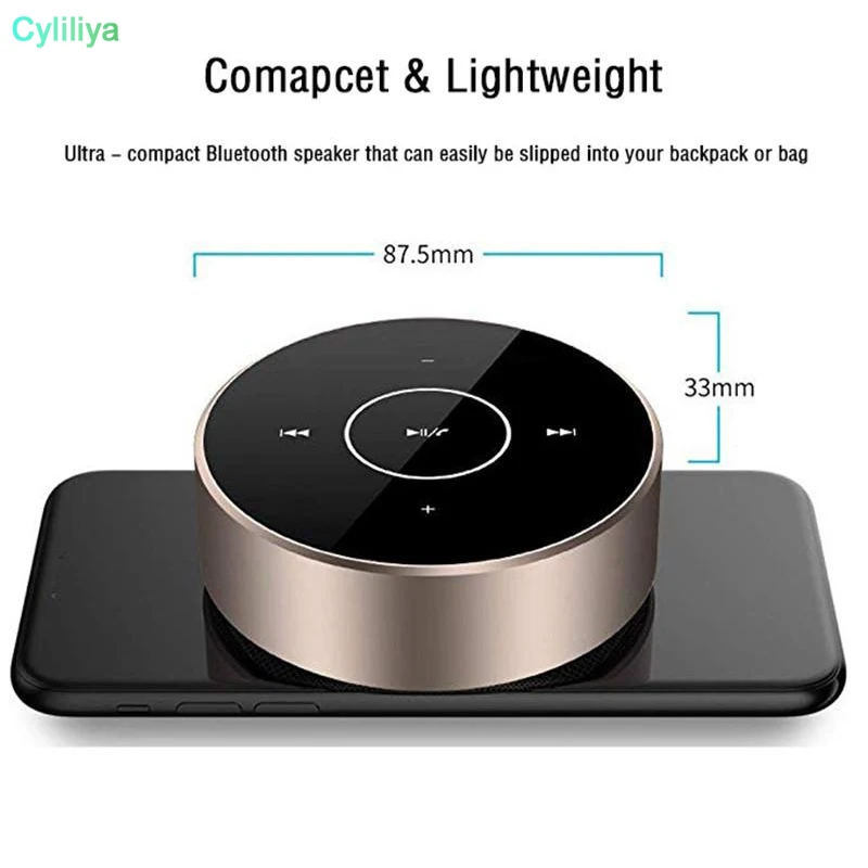 12pcs Wireless Bluetooth Speaker A6 Portable Touch Screen Stereo Speaker Subwoofer AUX Audio TF Card MP3 Music Player with Mic