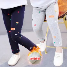 Осенне-зимние вельветовые леггинсы для девочек г. Новая стильная детская одежда в Корейском стиле, утепленная Повседневная эластичная одежда для малышей