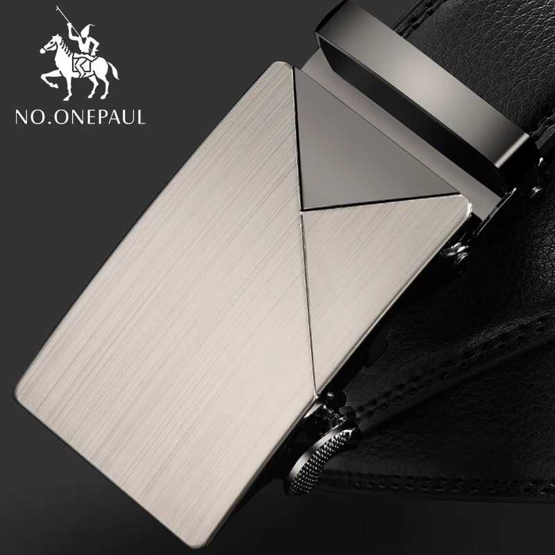 

NO.ONEPAUL fashion leather belts for men Casual Business Men Belt Strap Brand Belt Genuine Leather Belts Male Automatic Buckle