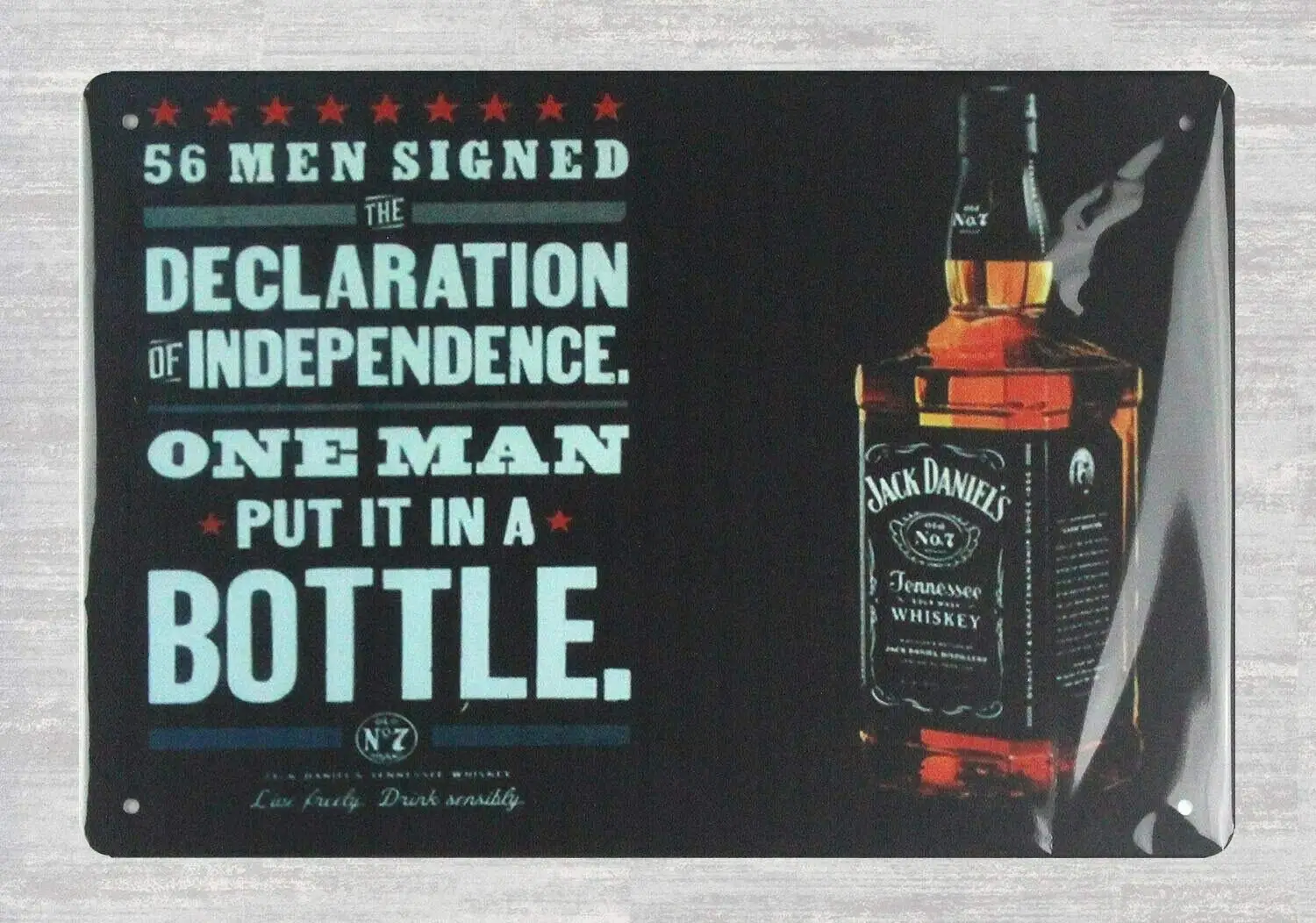DYTrade Оловянная металлическая табличка 8x12-Jack Daniels Whiskey definance of Independence Metal Sign Room idea |