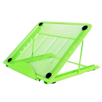 

Ventilated Adjustable Laptop Stand Metal Mesh Holder Non Slip Desktop Cooling Rack Folding Portable