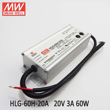 

MEAN WELL LED driver HLG-60H-20A 60W 20V LED Switching Power Supply 110V/220V AC to 20V DC 3A 60W waterproof IP65 Adjustable PSU