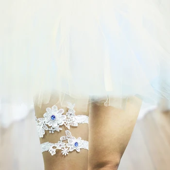 

Women Girl Lace Garter Bride Legs Wedding Party Bridal Lingerie Cosplay Lace Floral Bowknot Leg Garter Belt Suspender