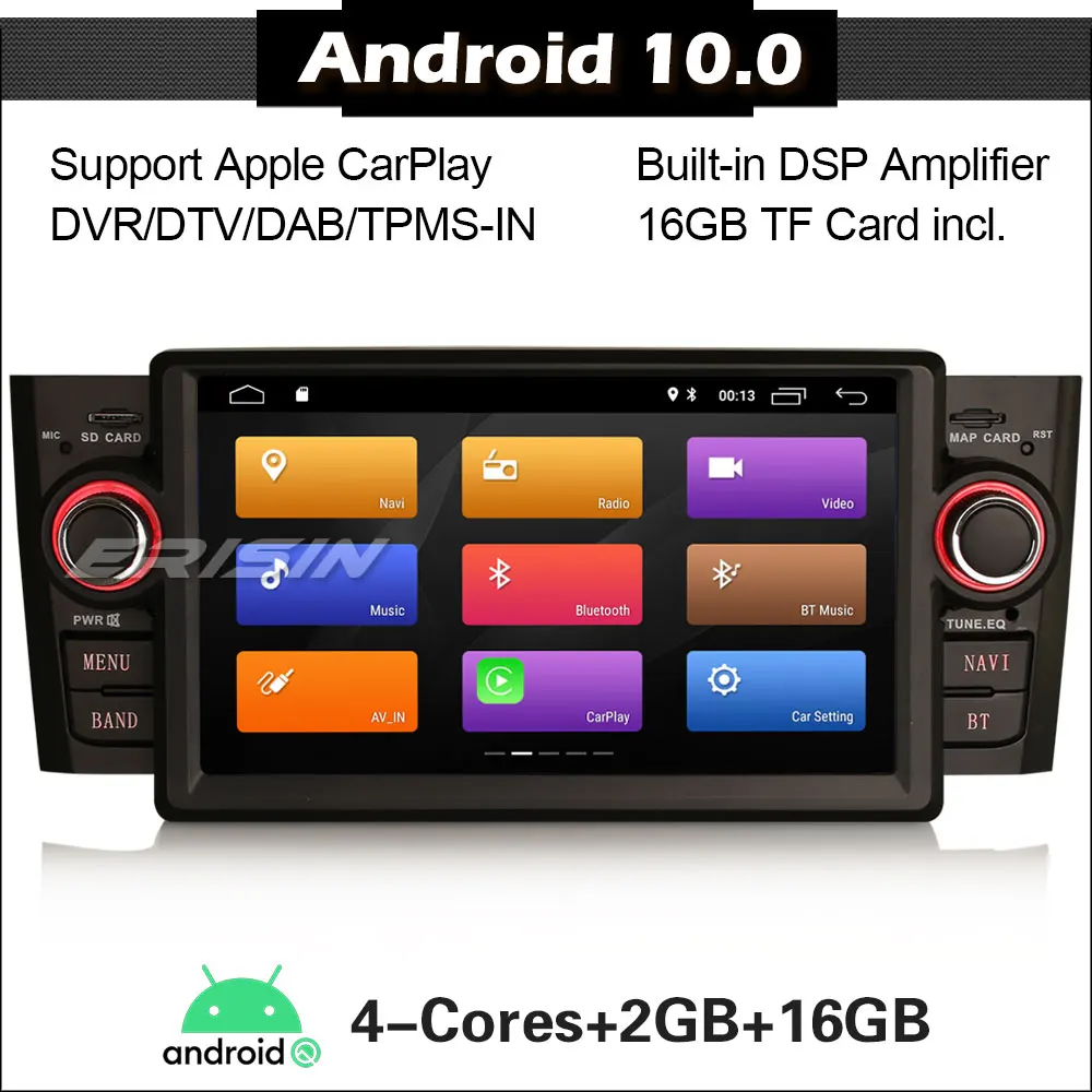 Автомагнитола 3073 для FIAT Punto Linea DAB + OBD Android 10 0 DSP Carplay GPS SWC DTV мультимедийный плеер 1
