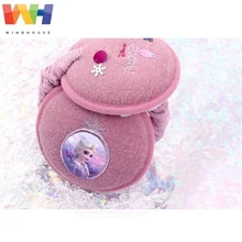 Winghouse Детские теплые наушники Frozen2 Elsa ушные вкладыши плюшевые теплые floding наушники для девочек ветрозащитные беруши зимние наушники ушные флаги