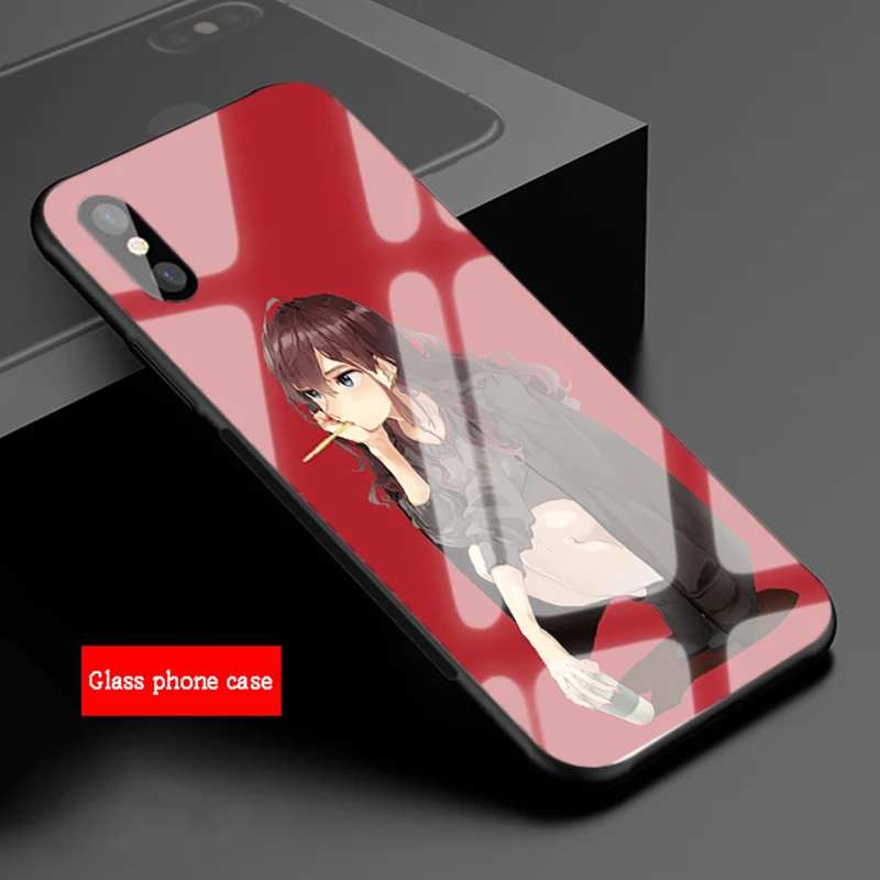 Anime Gir Kính Cường Lực Điện Thoại Dành Cho Iphone 12 11 Pro Max 5 6 7 8 PLUS X XS XR XSMax Vỏ 12Pro Bao Vỏ clear phone cases Cases For iPhone