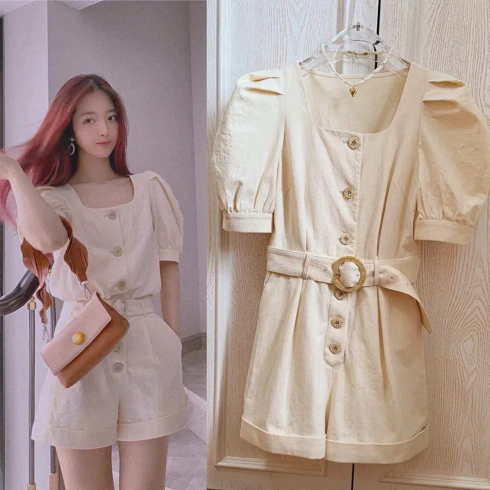 ladies cream jumpsuits