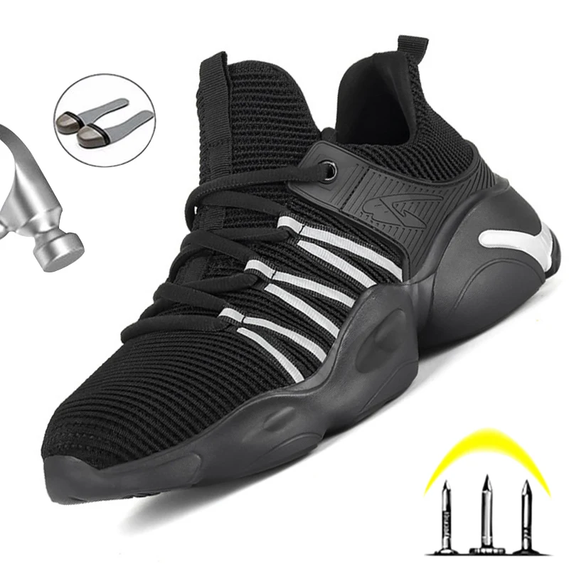 Manlegu Air Mesh Steel Toe Work Shoes Breathable Working Shoes Man Safety Lightweight Puncture-Proof Safety Boots Dropshipping Manlegu Air Mesh Steel Toe Work Shoes Breathable Working Shoes Man Safety Lightweight Puncture-Proof Safety Boots Dropshipping
