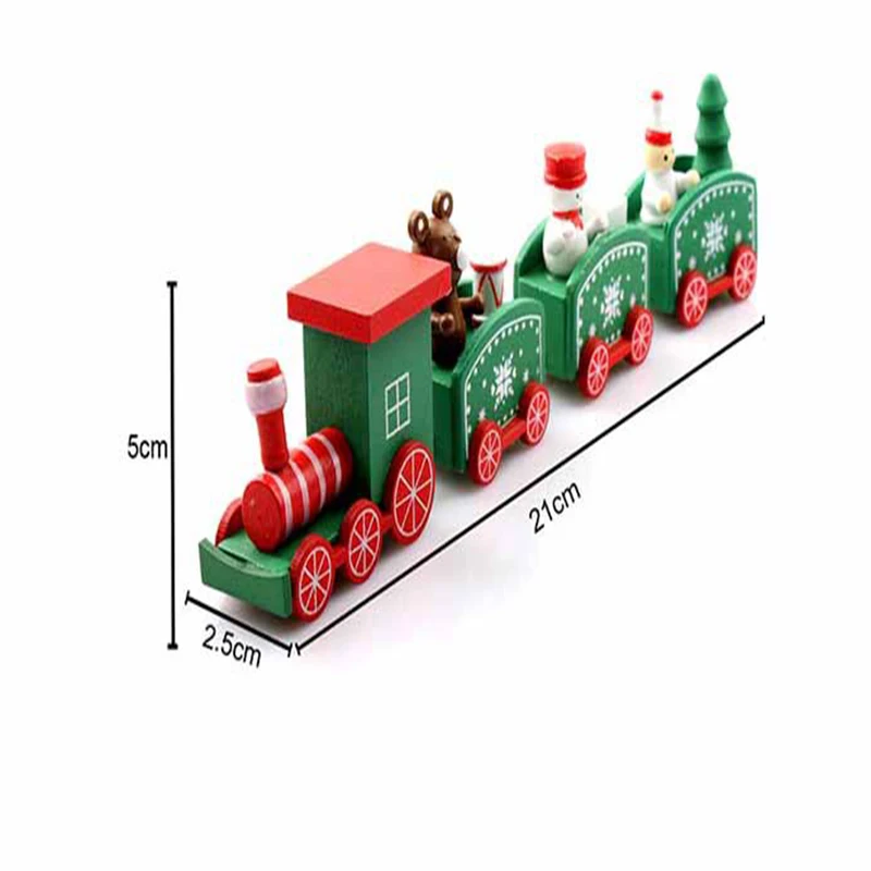 Рождественский поезд окрашенный деревянный Рождественский Декор для дома с Санта/медведь рождественские детские игрушки подарок орнамент navidad Новогодний подарок