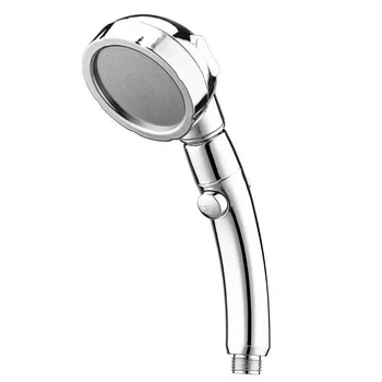 

360 Degrees Rotating Shower Head 3 Spary Setting High Pressure Chrome with Water Control Button Bathroom Set