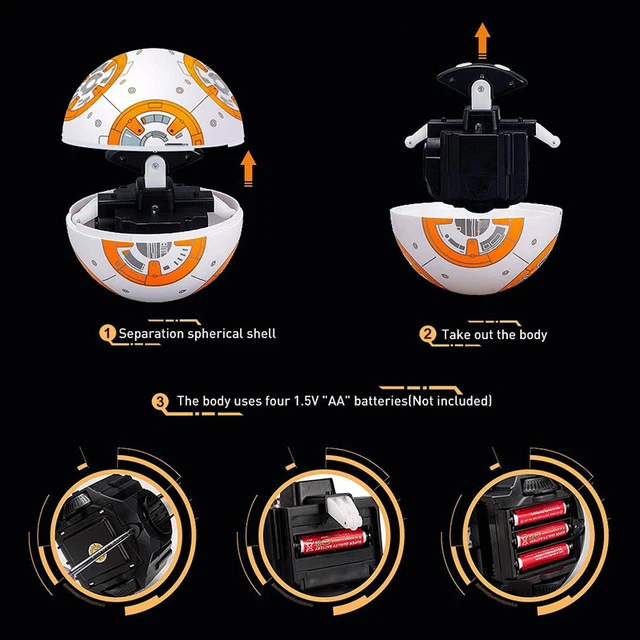Remote Control Robot BB-8 Ball Upgrade 20.5cm RC Intelligent Robot 2.4G BB8 Toys Gift For Children With Sound Action Figure BB 8 4