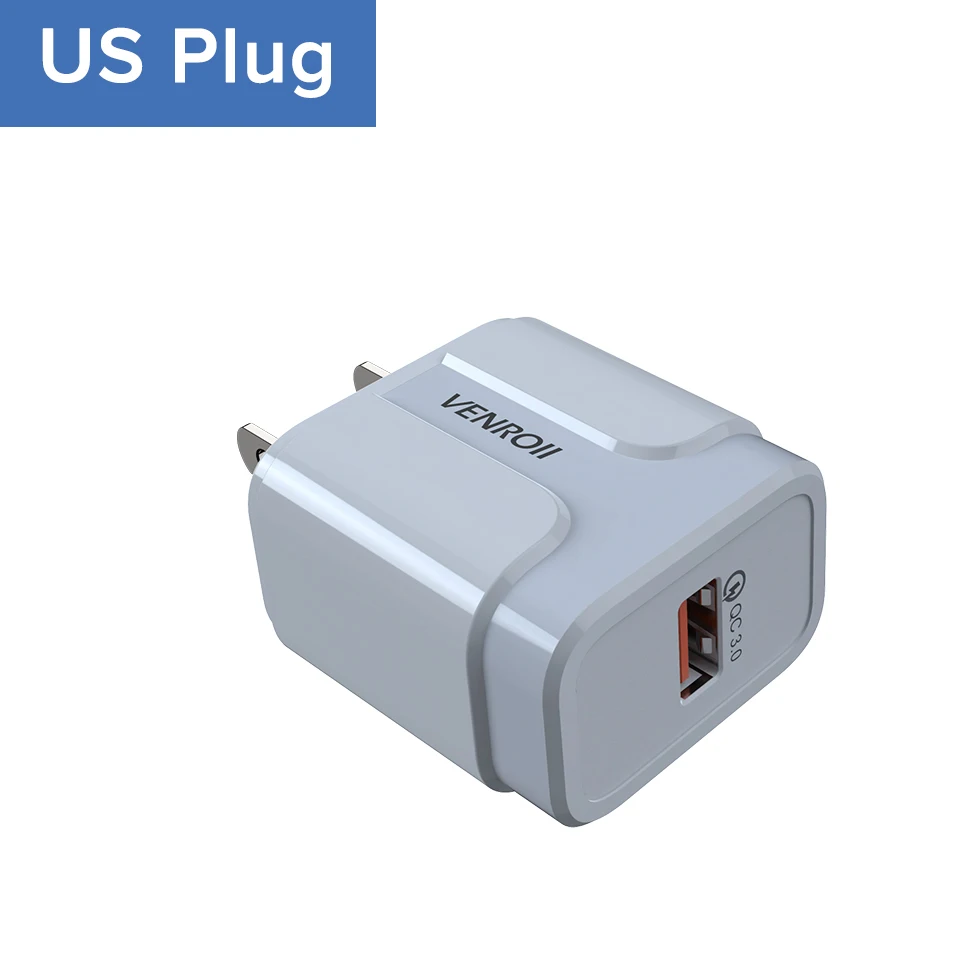 Универсальное зарядное устройство USB 5 в 3 А для планшета, сотового телефона, настенное зарядное устройство для samsung, huawei, Xiaomi, Oneplus QC3.0, адаптер для мобильного телефона - Тип штекера: White US