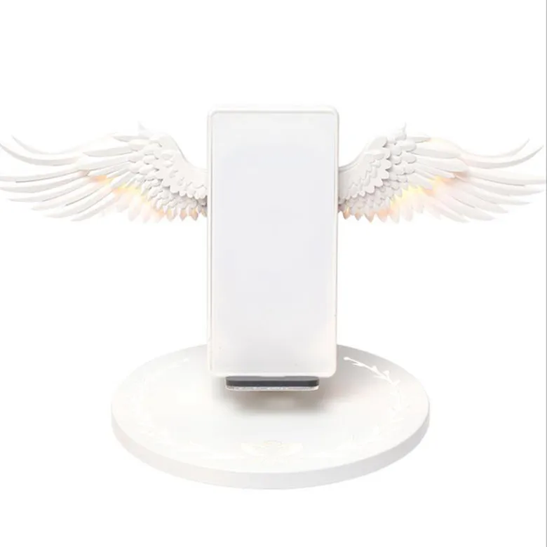 

T1 Angel Wings Wireless Charger Android Apple USB Fast Night Light 10W Mobile Fast Charge Wireless Charger