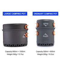 Widesea – ustensiles de cuisine de Camping 2,3 l, ensemble de casseroles de cuisine en plein air, cuiseur thermique, vaisselle de voyage, Bowler, Pot de cuisine touristique, équipement d'ustensiles 5