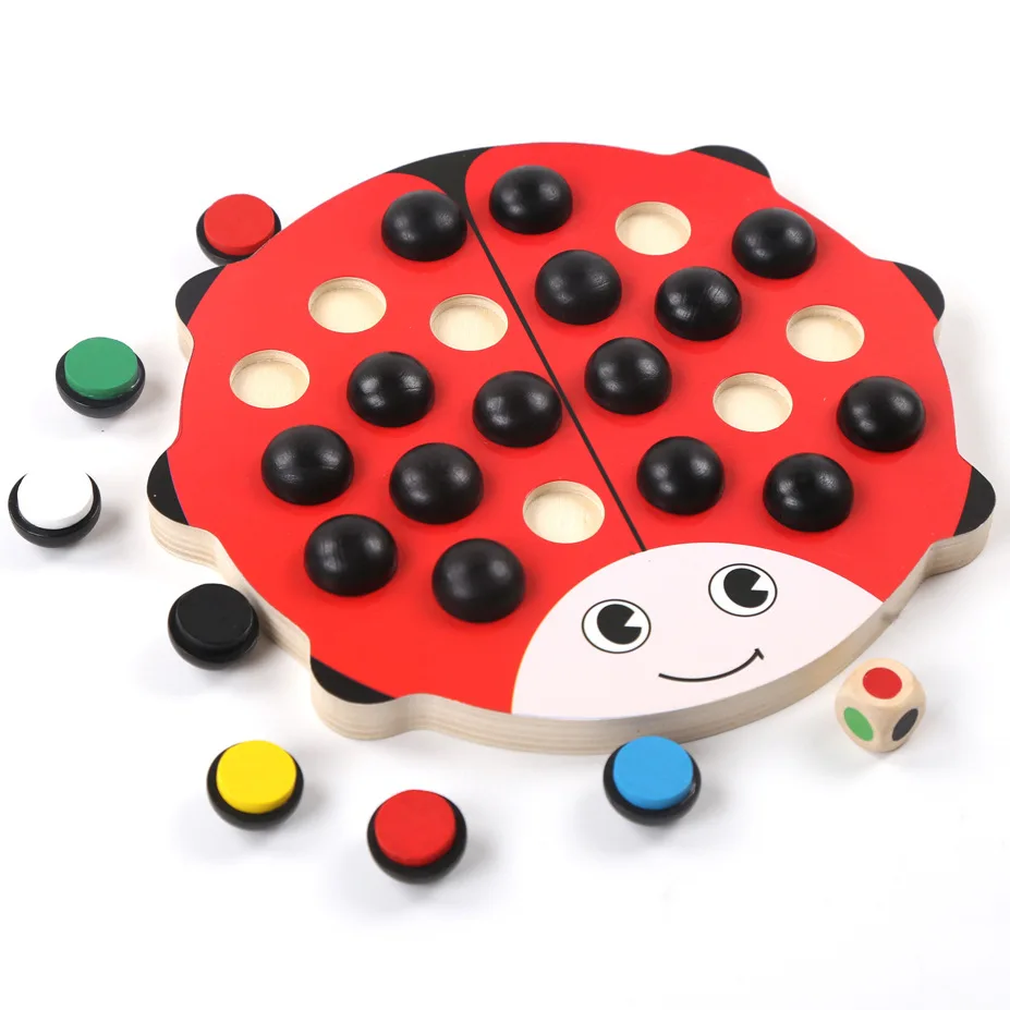  Wooden Montessori children's memory chess interactive puzzle table games logical thinking attention