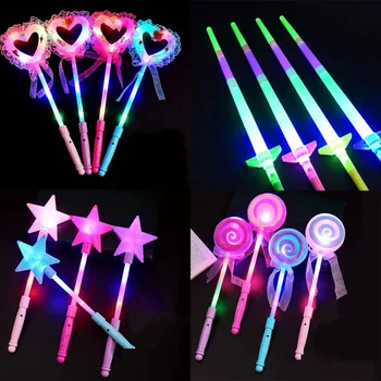 

Children Glow Stick Colorful Flash Magic Stick Lollipop Led Flash Stick Wand Novelty Toy Led Vocal Concert