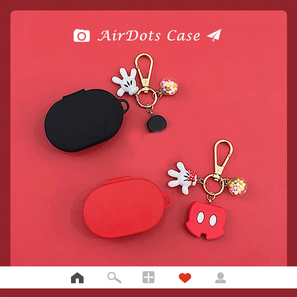Милый силиконовый чехол с рисунком для Xiaomi MI Redmi AirDots защитный противоударный