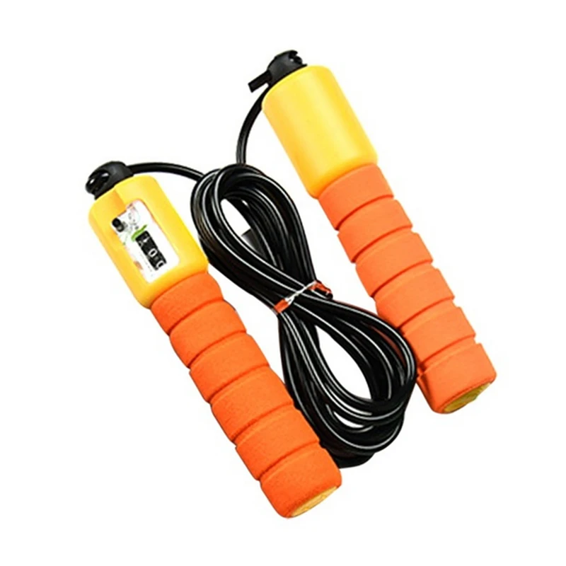 Профессиональная губка Электронная Счетная веревка фитнес-осмотр веревка прыжки через скакалку для фитнеса Профессиональная Скакалка - Цвет: orange