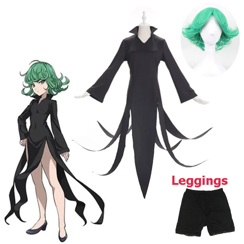 Костюм для косплея ужасный Торнадо Senritsu No Tatsumaki черный наряд женщин и девушек