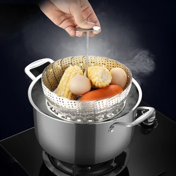 

Collapsible Steamer Basket Fits Any Size Pot To Make Cooking Quick, Easy and Convenient Vegetable Steaming Baskets Made