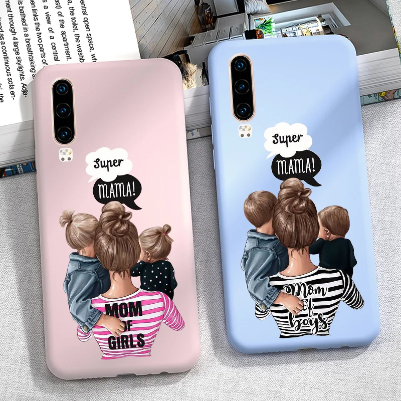 Чехол для Huawei P Smart Z 2018 2019 2020 Plus чехол телефона Super Mama Baby P30 Lite P40 E P20 PRO P10 силиконовый