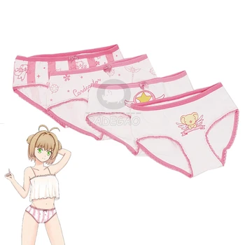 

Card Captor Cosplay Underwear Anime Panties Kawaii Girl Women Kinomoto Sakura Briefs Intimate Panties Cotton Underpants Gift