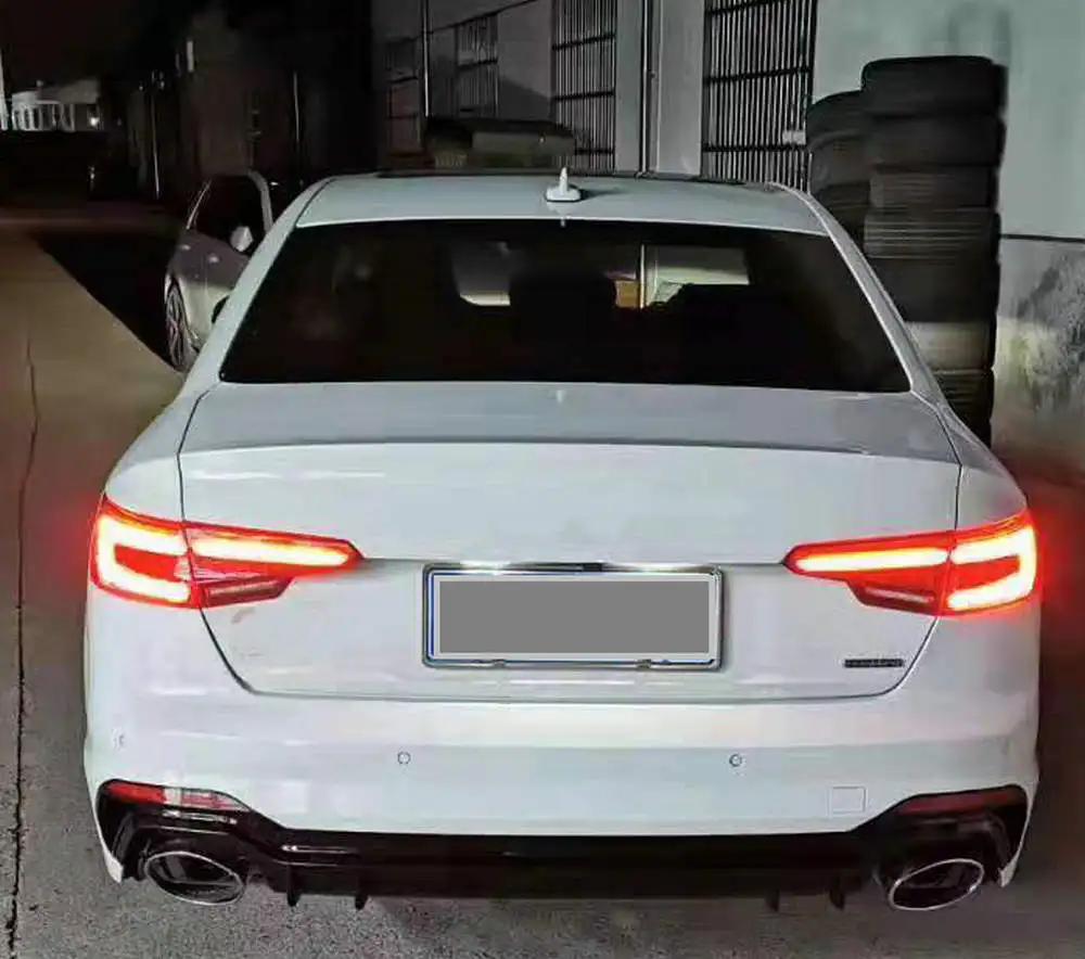 RS4 набор внешних комплектующих к автомобилю PP авто задний бампер для Audi A4- задний бампер+ задний диффузор/+ Наконечники выхлопной трубы