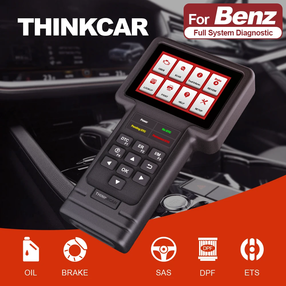 PROD 1005003267979343 THINKCAR ThinkScan S01 OBD2 Scanner Car Full
System Scanner for Benz Oil/Brake/SAS/ETS/DPF Reset Code Reader
Diagnostic Tools