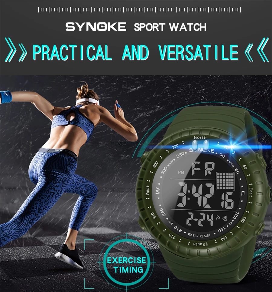 2021 New Men's Digital Watch Men Sports Watches Dual Time Pedometer Alarm Clock 50M Waterproof Military Watch Relogios Masculino