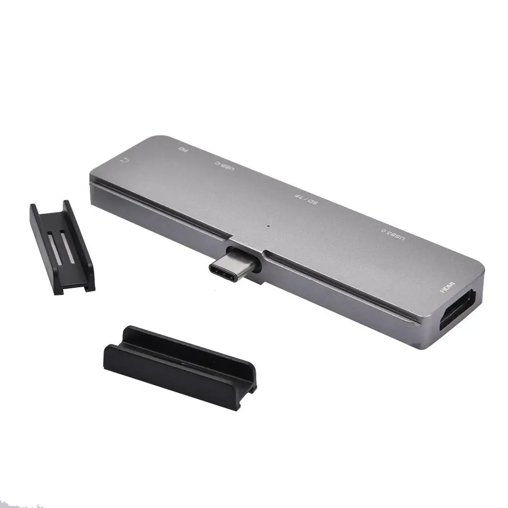 USB C концентратор 7 в 1 USB C адаптер USB 3,0 TF кард-ридер USB C Универсальная док-станция для ноутбука или смартфона