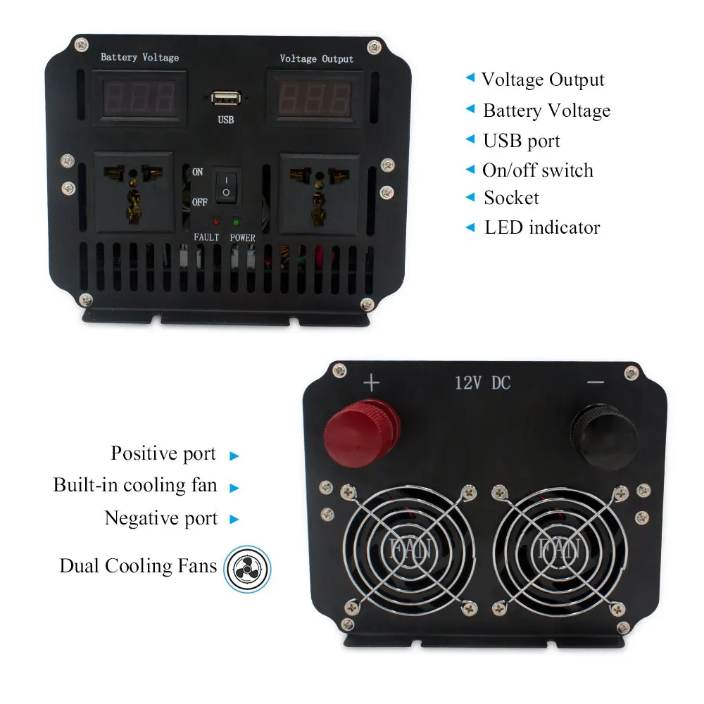 Pure Sine Wave Inverter DC to AC Voltage Converter 5000W/6000W/8000W