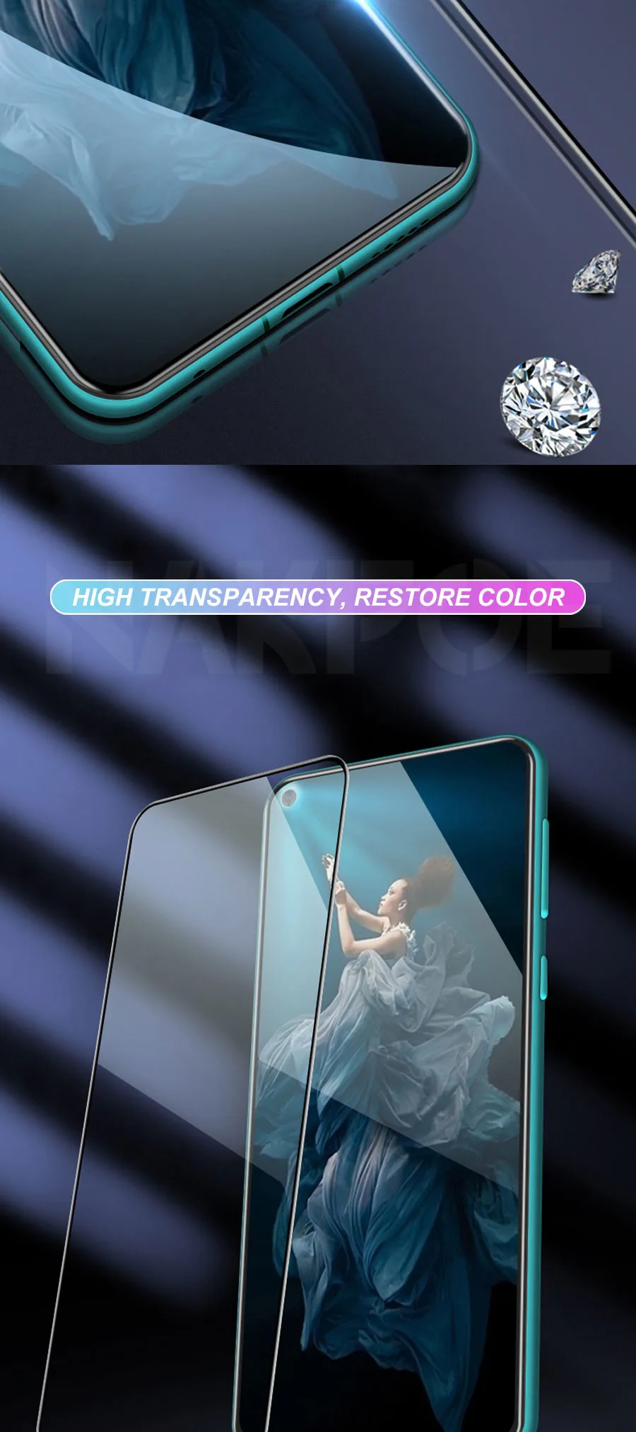 9D полное покрытие из закаленного стекла для huawei Honor 20 10 9 8 Lite V20 V10 V9 Play Защитная пленка для экрана Honor 9X