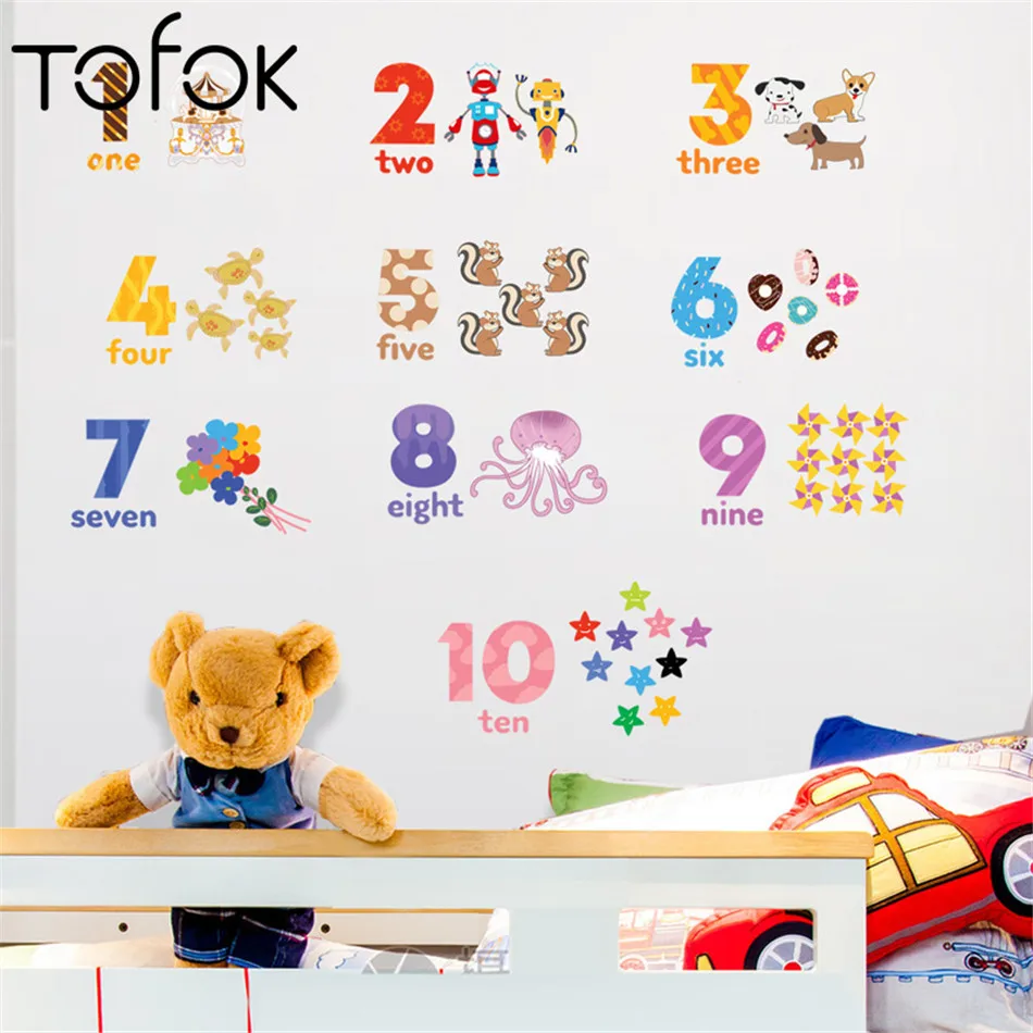 Игрушечные наклейки Tofok для детей пингвин медуза звезда настенные детского сада |