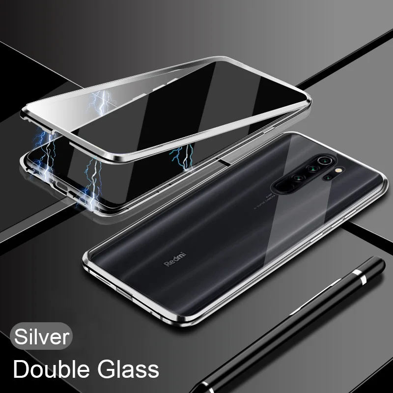 Silver Магнитный чехол для телефона для Xiaomi mi 9T Pro mi 9t pro стеклянный чехол для Xiao mi Red mi K20 Pro Чехол на магните для mi 9tpro 6,39' - Цвет: Silver