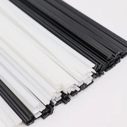 Tiges de soudage en plastique ABS, longueur 25cm, noir/blanc, outils de réparation de pare chocs de voiture, machine à souder à air chaud, pistolet 