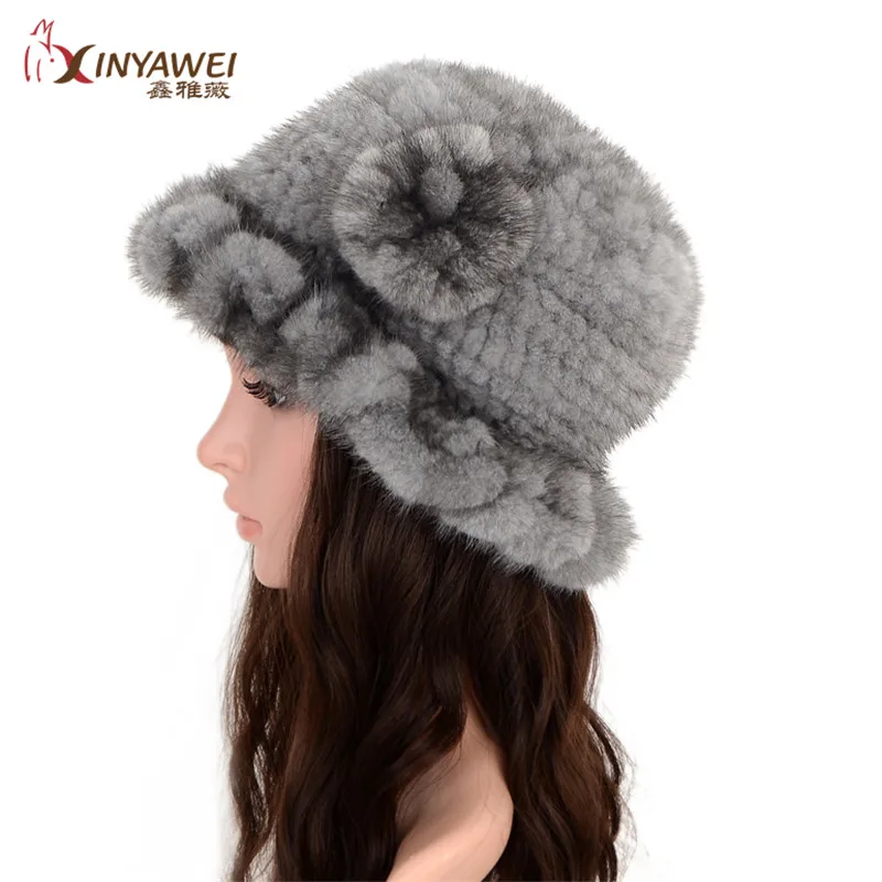 Gorros De Piel женская зимняя меховая шапка из натурального меха норки женские меховые шапки меховая одна шапка Moda Gorro Elegante вязаная норковая меховая шапка