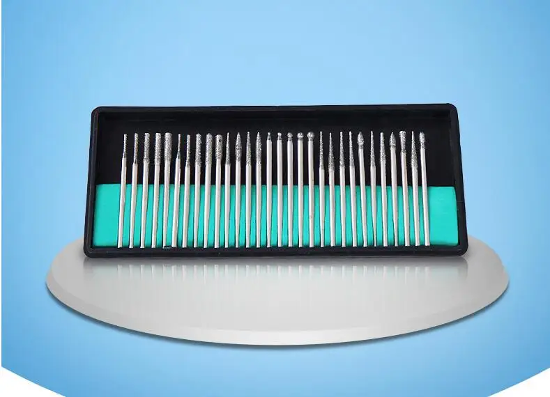 30 шт./компл. дизайн ногтей Электрический файла сверла Полировочная шлифовальная насадка для замены, набор для маникюра и педикюра, набор инструментов 2,35