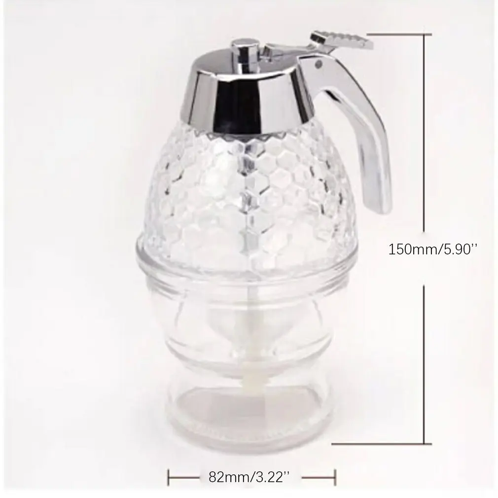 Honey Syrup Squeeze Tank Bee Juice Syrup Cup Drip Dispenser Kettle Jar Container Storage Pot Stand Holder Kitchen Accessories