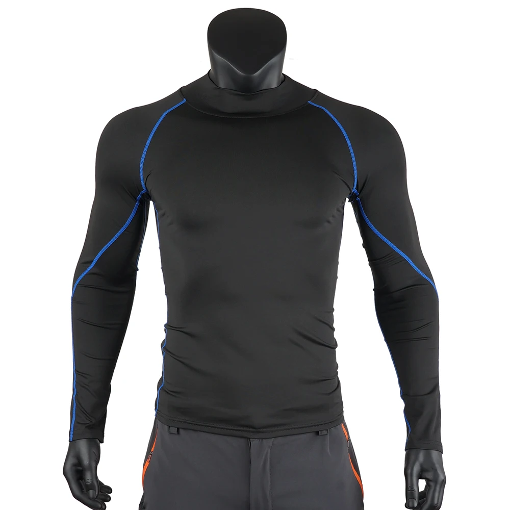 Men Compression Base Layer Top Thermal Gym Sport Shirt Cycling Under T Shirt 