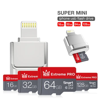 

New Brand USB Flash Drive USB Pendrive for iPhone Xs Max X 8 7 6 iPad 16/32/64/128 GB Memory Stick USB Key Lightning Pen drive