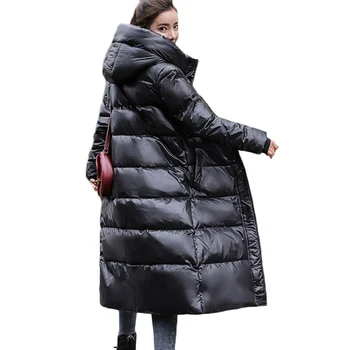 

Parka Nicesnowl Women Winter Down jacket Women Coat Long Hooded Outwear 2020 Female Parka Thick Cotton Padded Female down Coats