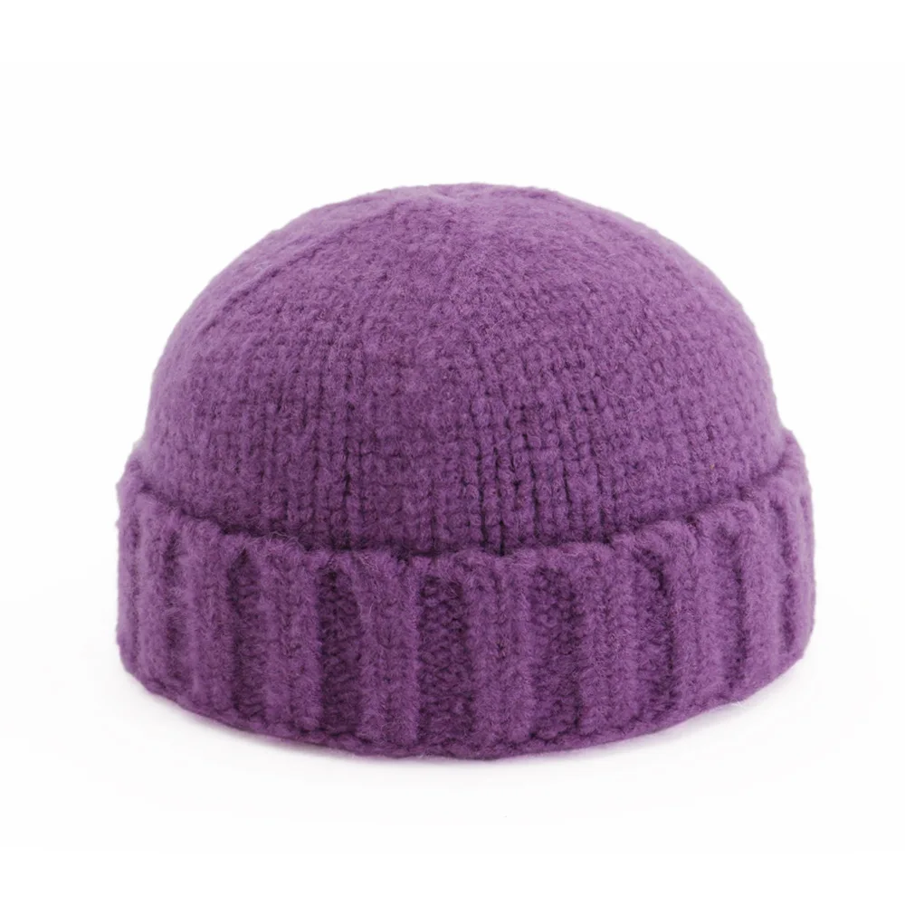 ZLD Autumn and winter new wool hat net red hood unisex couple winter melon hat solid color warm knit hat Fashion warm hat