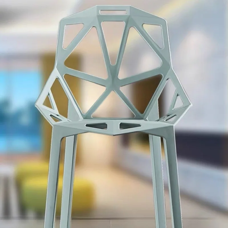 Living Room Furniture Home Chair Light Luxury Plastic Backrest Stool Desk Makeup Leisure Nordic Net Red Dining Modern Minimalist