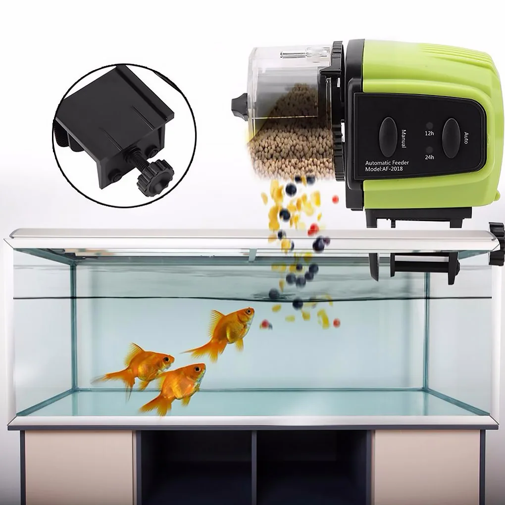 Fish Tank Feeder Adjustable Automatic Aquarium Timer Auto Food Feeding With LCD Farming Tool | Дом и сад