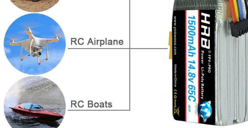 HRB 7.4V 1500mah 11.1V Lipo Battery, AKKU Charged Rechargeble Powerful Li-Polymer Accessories Nominal