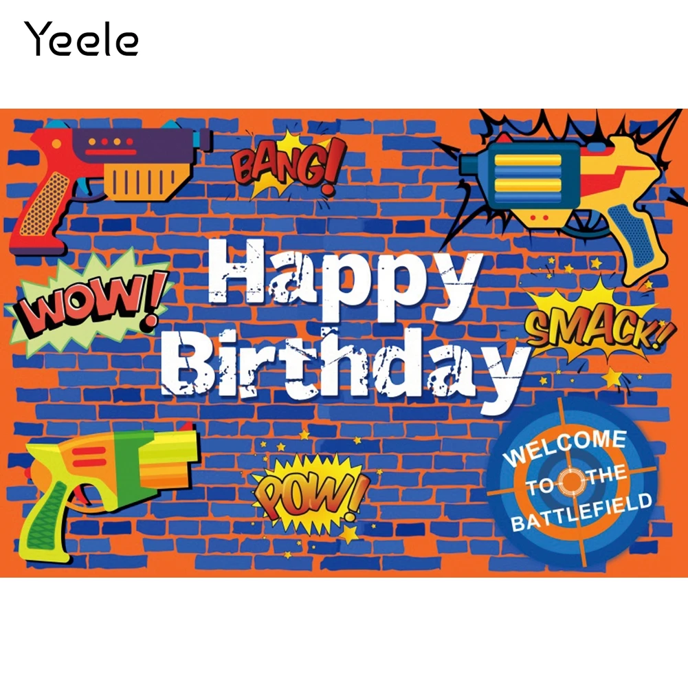 Yeele Boy Birthday Party Photocall Welcome To The Battlefield Cartoon Toy Baby Shower Background Photography Backdrops | Электроника