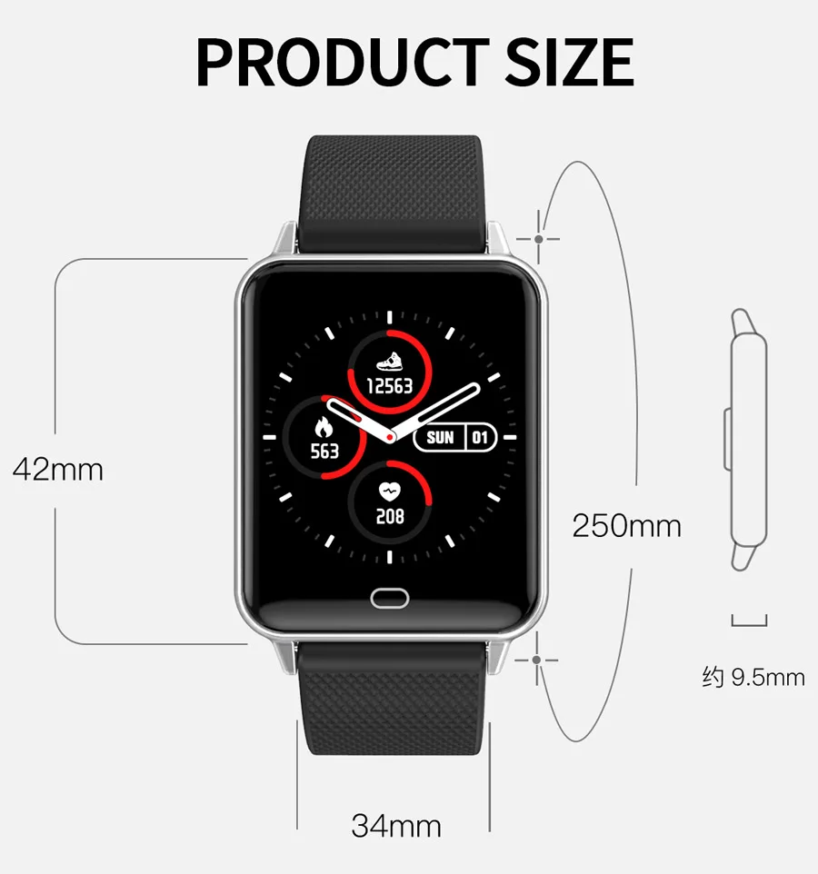New M21 Smartwatch Men IP67 Waterproof Smart Watch Blood Oxygen Pressure Monitor Stopwatch Remote Camera Fitness Smart Bracelet