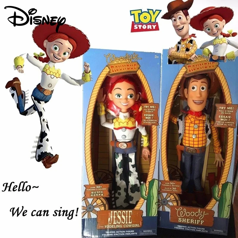 valor A bordo Mediar Figuras de acción de Toy Story de Disney, Woody Jessie, juguete interactivo  parlante con sonidos y frases, modelo de figura móvil de 15 pulgadas para  niños|Muñecas| - AliExpress