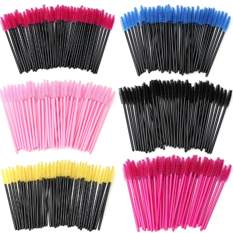 

50Pcs Mini Eyelash Disposable Mascara Wand Applicator Brush Extension Makeup Set